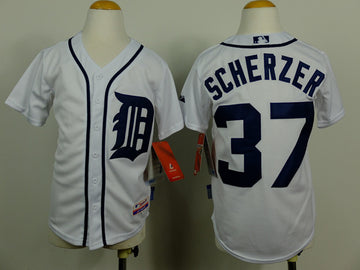 Scherzer Detroit Tigers white jersey