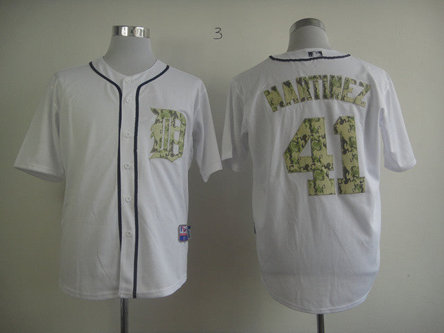 Martinez White Detroit Tigers camo Camo jersey