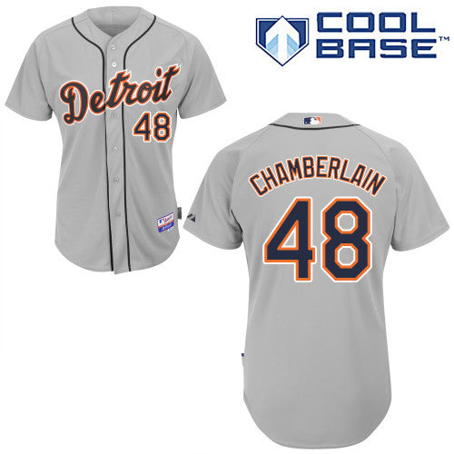Joba Chamberlain Detroit Tigers grey jersey