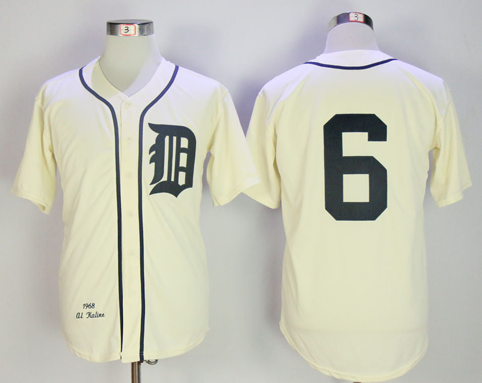 Al Kaline Detroit Tigers cream Throwback jersey