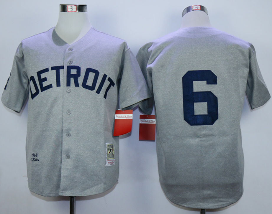 Al Kaline Detroit Tigers grey Throwback jersey