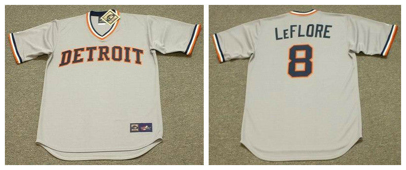 Ron Leflore Detroit Tigers gray Throwback jersey
