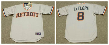 Ron Leflore Detroit Tigers gray Throwback jersey