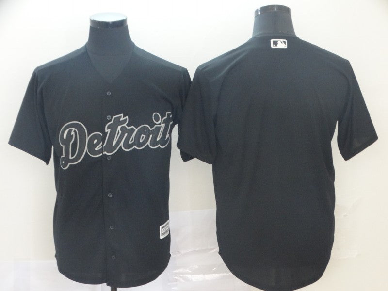 Custom Detroit Tigers black Authentic jersey
