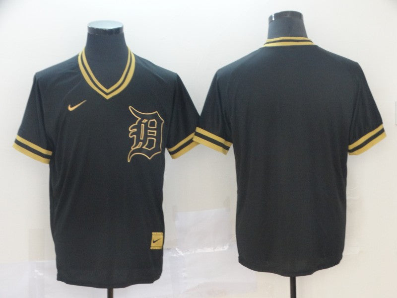 Blank Black Detroit Tigers gold Legend jersey