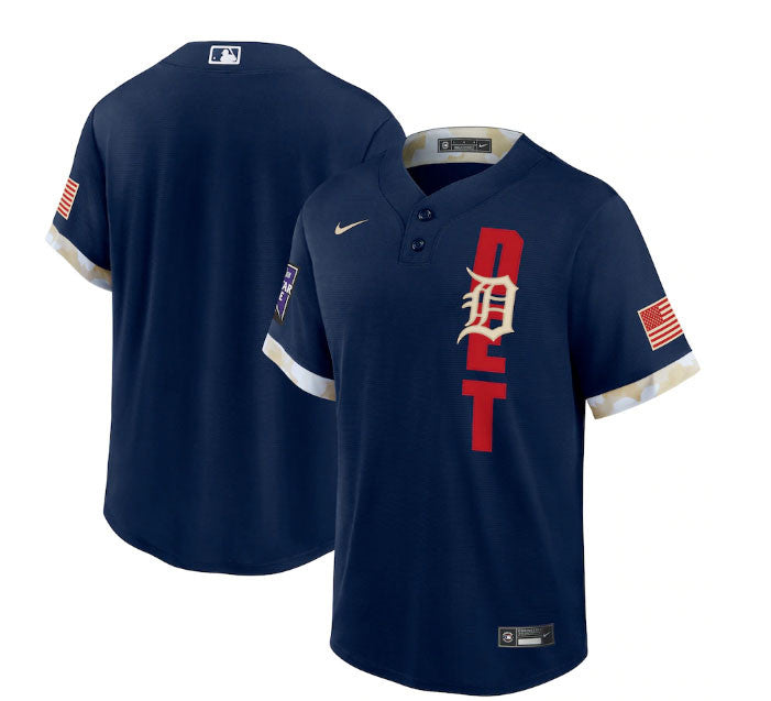 Custom Detroit Tigers navy All-Star jersey