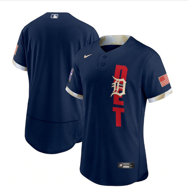 Custom Detroit Tigers navy All-Star jersey