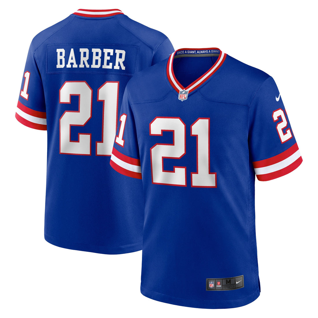 Tiki Barber New York Giants royal Classic jersey