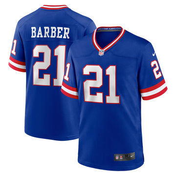 Tiki Barber New York Giants royal Classic jersey