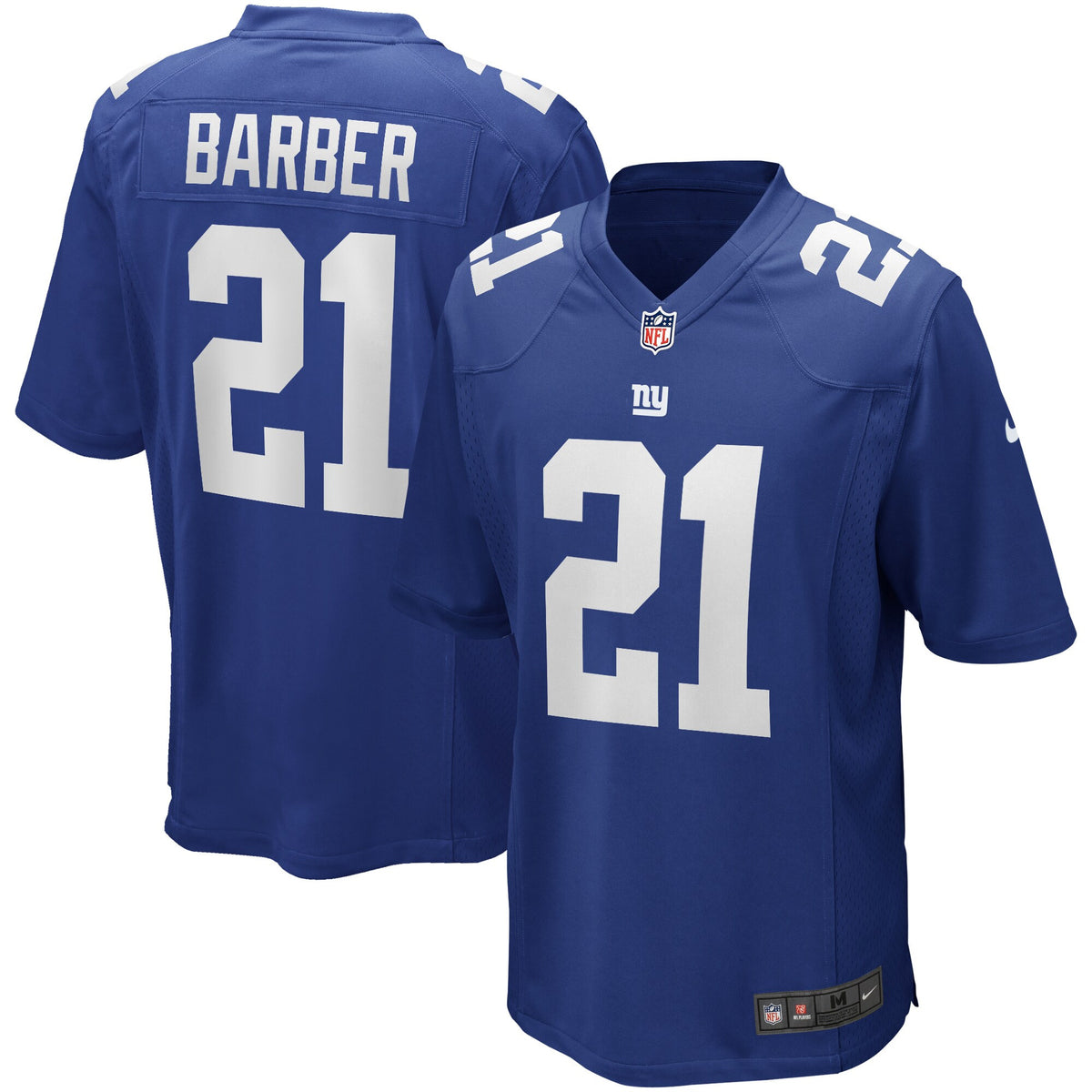 Tiki Barber New York Giants royal Game jersey