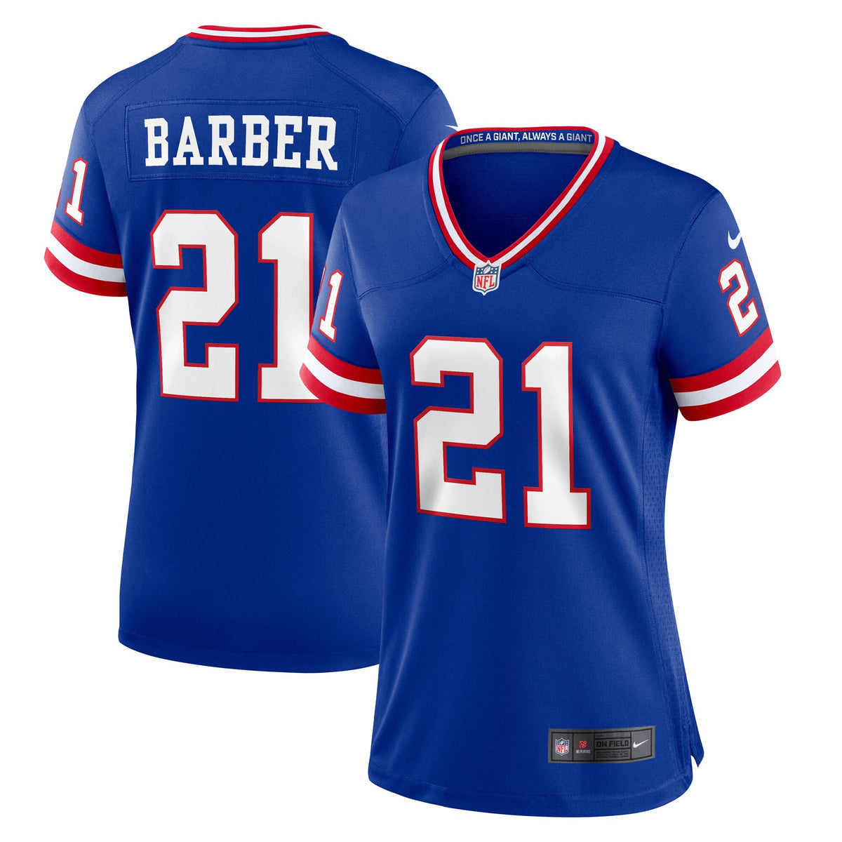 Tiki Barber New York Giants royal Classic jersey