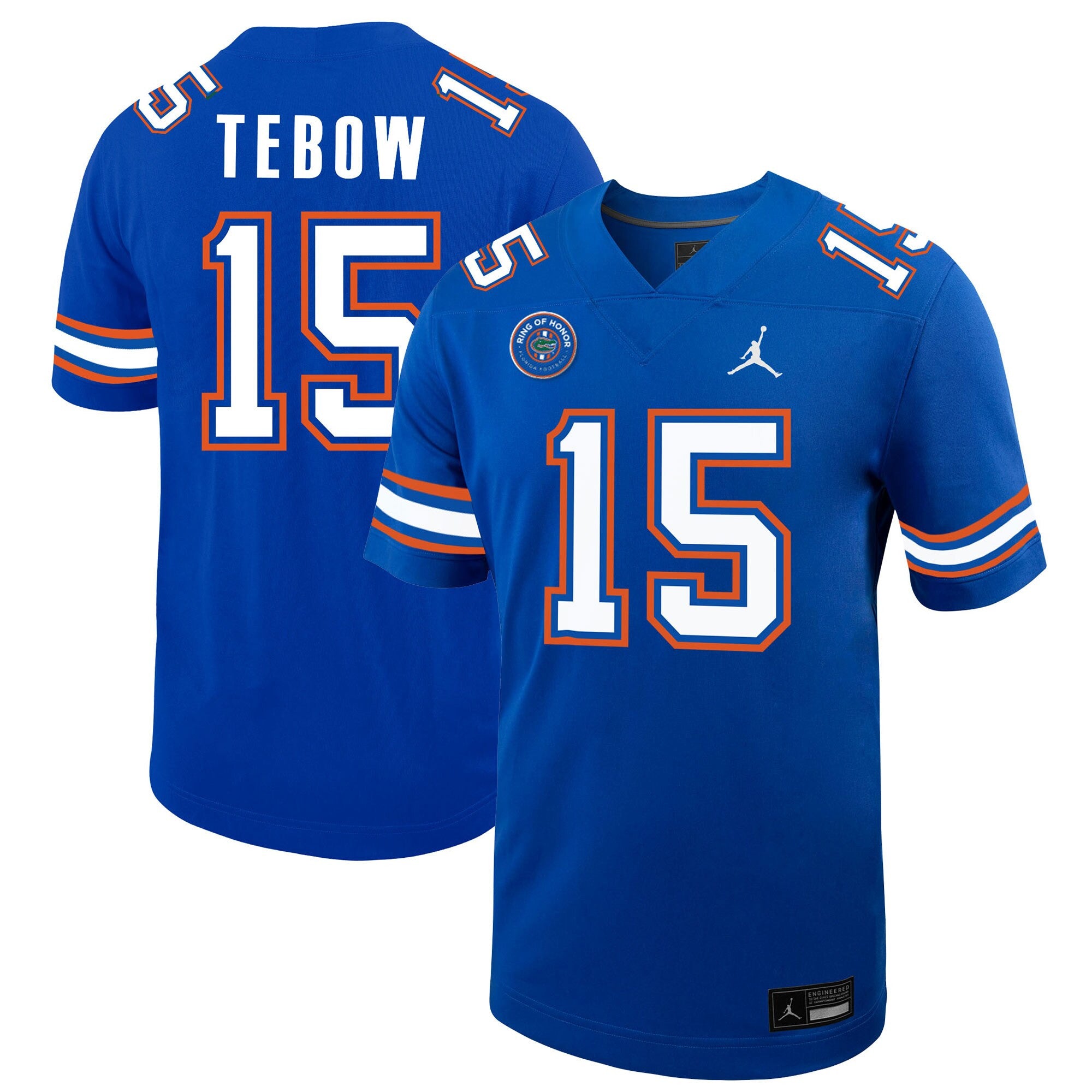 Tim Tebow Jordan Brand Ring Of Honor Florida Gators royal Untouchable jersey