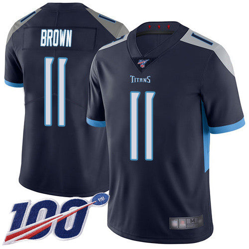 A.J. Brown Tennessee Titans navy Vapor jersey
