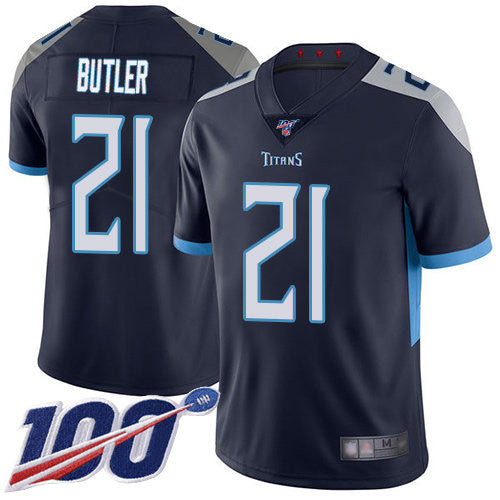 Malcolm Butler Tennessee Titans navy Vapor jersey