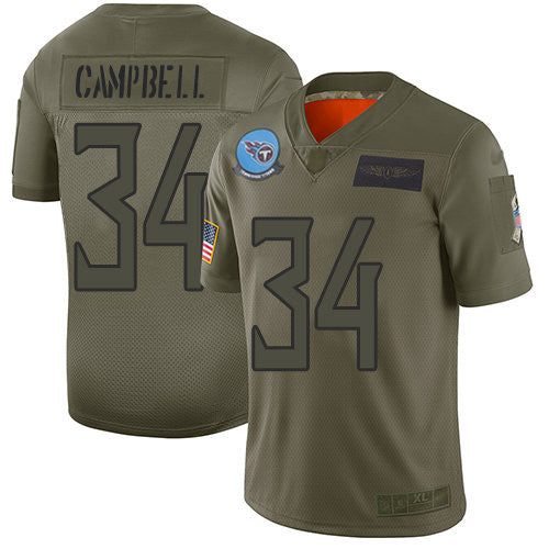 Earl Campbell Tennessee Titans camo Salute To Service jersey