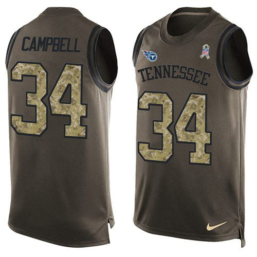 Earl Campbell Tennessee Titans green Salute To Service jersey