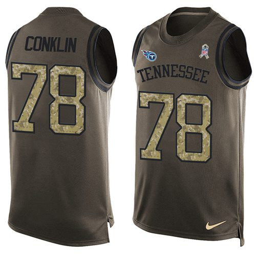 Jack Conklin Tennessee Titans green Salute To Service jersey