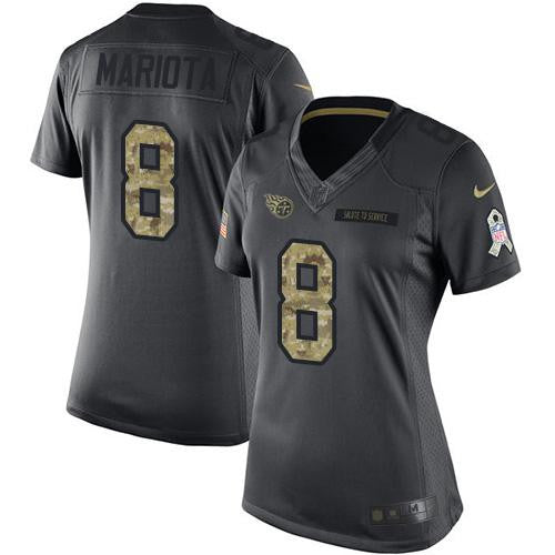Marcus Mariota Tennessee Titans black Salute To Service jersey