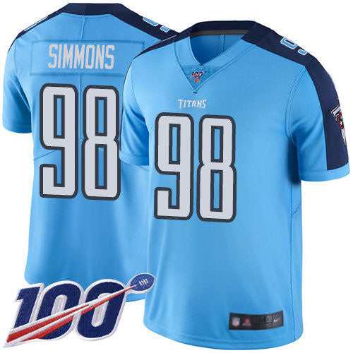 Jeffery Simmons Tennessee Titans blue Limited jersey