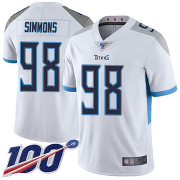 Jeffery Simmons Tennessee Titans white Vapor jersey