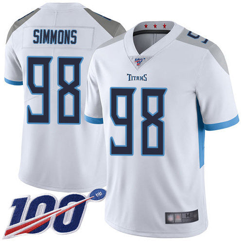 Jeffery Simmons Tennessee Titans white Vapor jersey