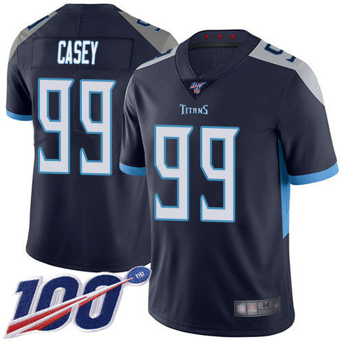 Jurrell Casey Tennessee Titans navy Vapor jersey