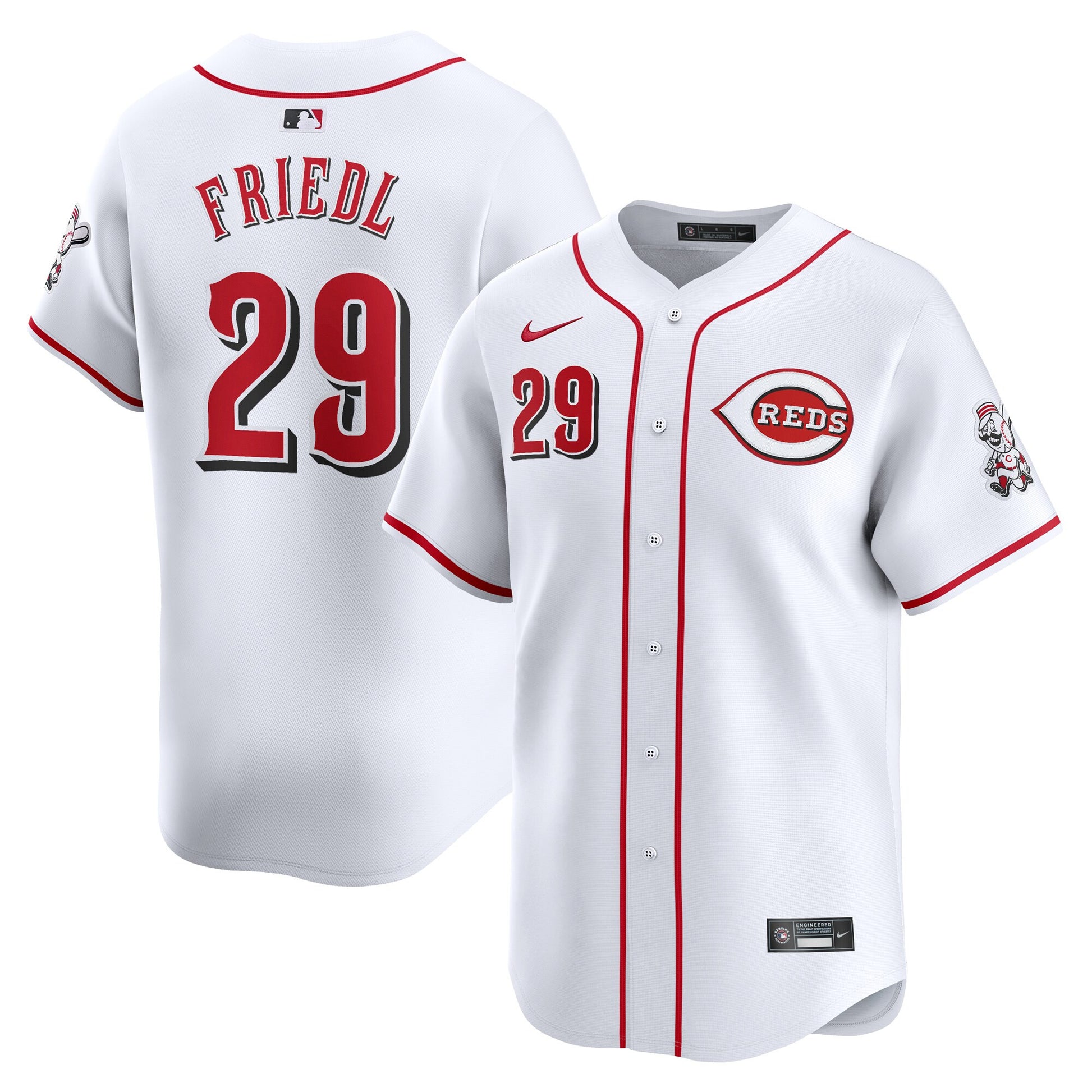Tj Friedl Cincinnati Reds white Limited jersey