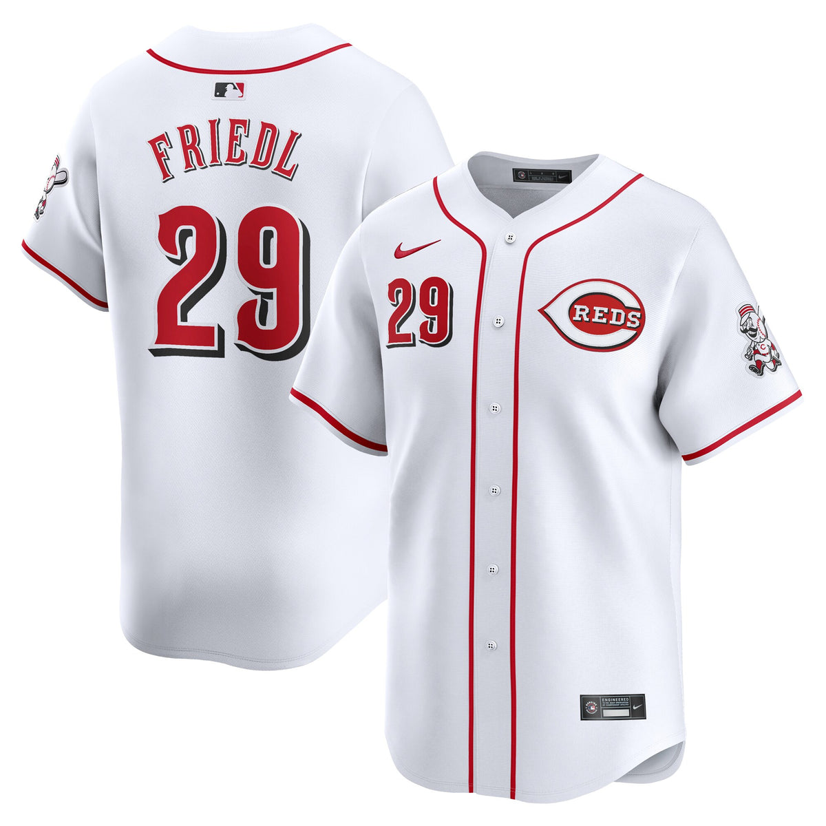 Tj Friedl Cincinnati Reds white Limited jersey