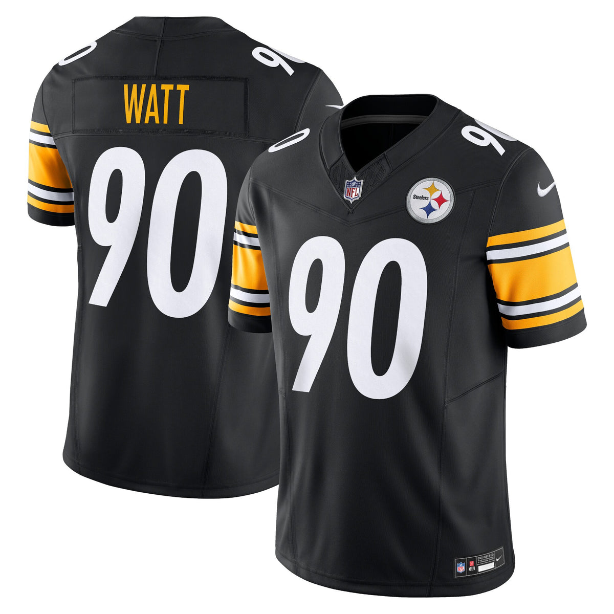 T.j. Watt Pittsburgh Steelers black Vapor jersey