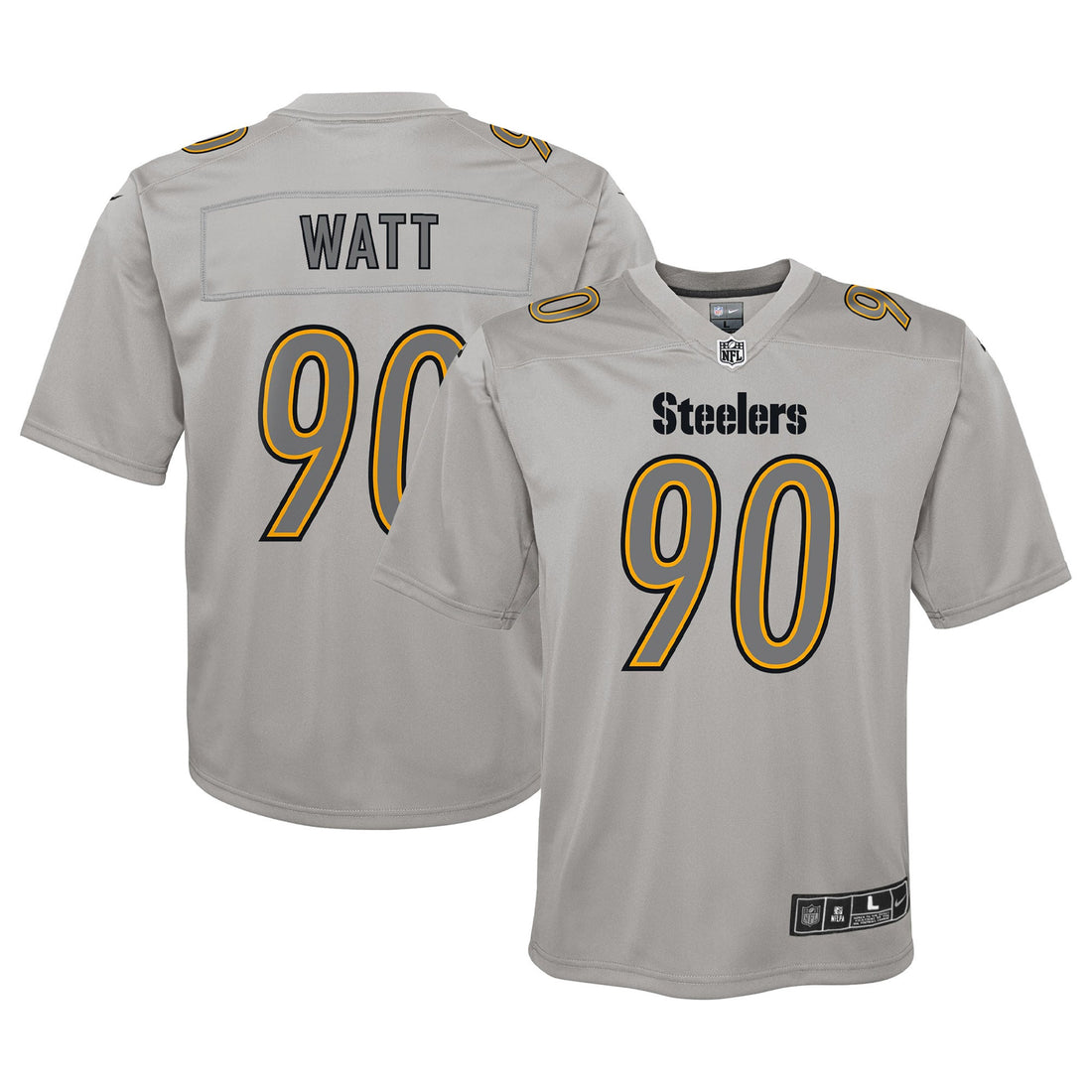 T.j. Watt Atmosphere Pittsburgh Steelers gray jersey