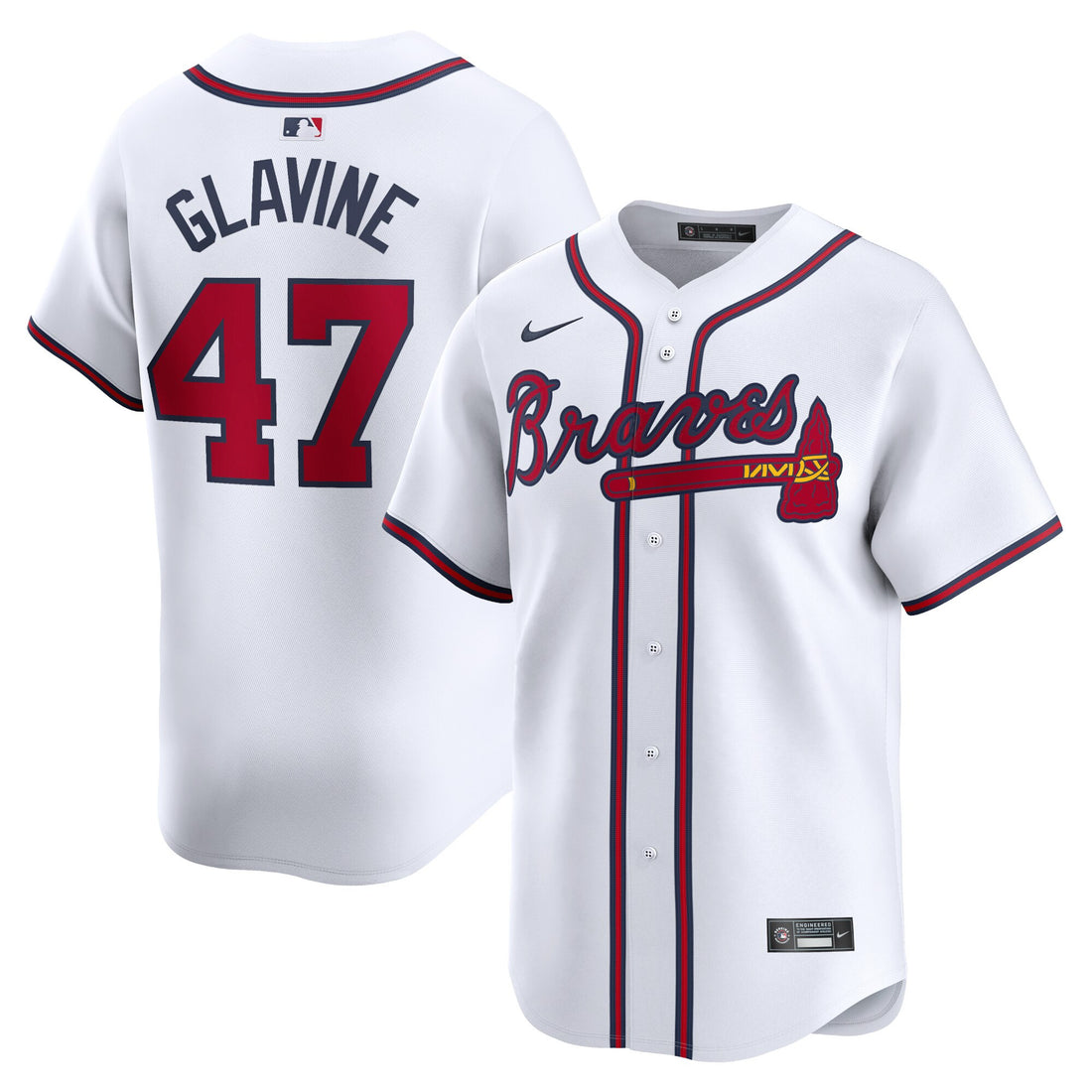 Tom Glavine Atlanta Braves white Limited jersey