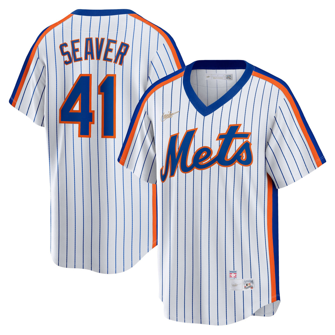 Tom Seaver New York Mets white Cooperstown jersey