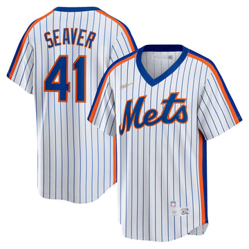 Tom Seaver New York Mets white Cooperstown jersey