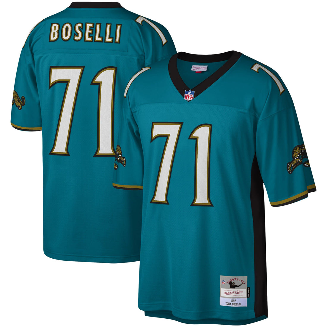 Tony Boselli Jacksonville Jaguars teal jersey