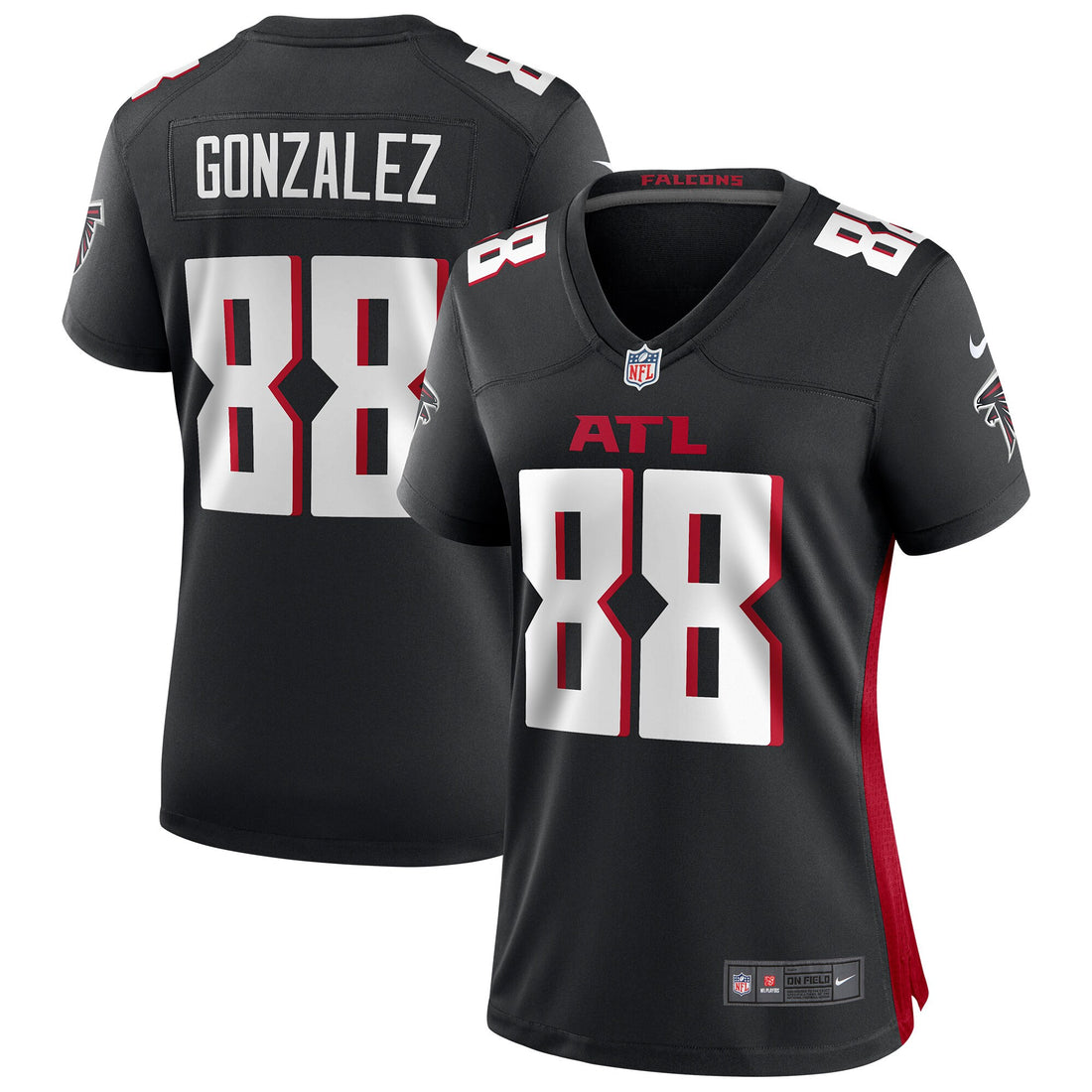 Tony Gonzalez Atlanta Falcons black Game jersey