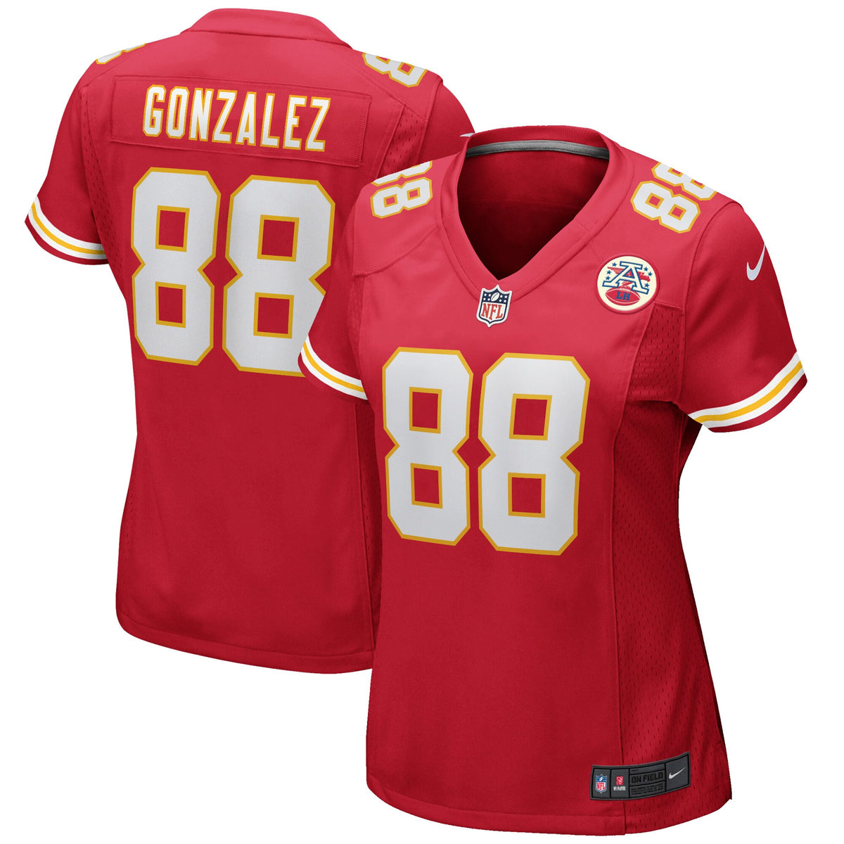 Tony Gonzalez Kansas City Chiefs red Game jersey