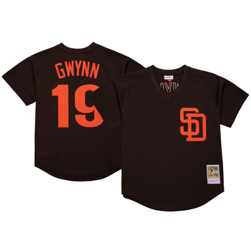 Tony Gwynn San Diego Padres brown Cooperstown jersey