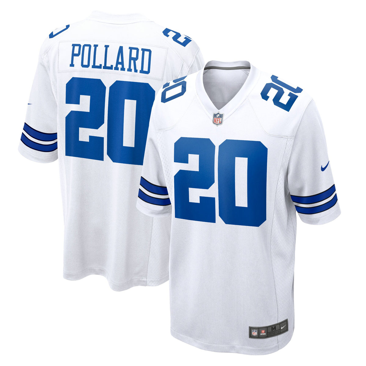 Tony Pollard Dallas Cowboys white Game jersey