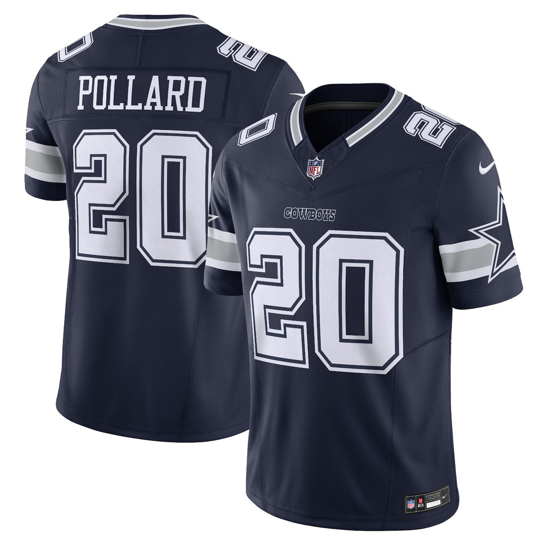 Tony Pollard Dallas Cowboys navy Vapor jersey