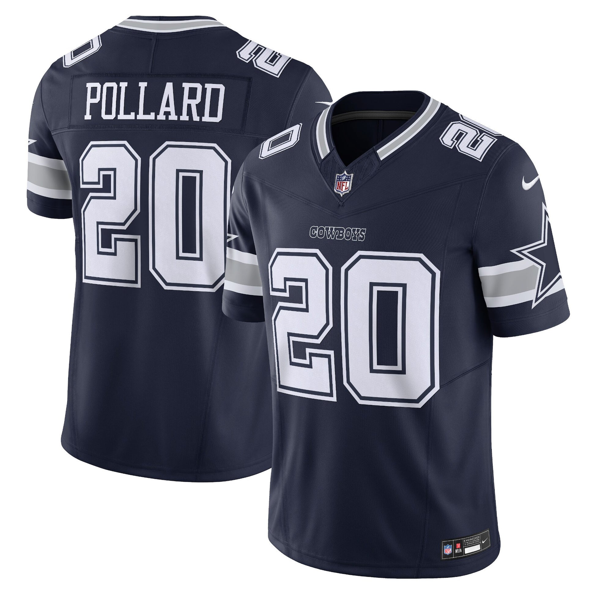 Tony Pollard Dallas Cowboys navy Vapor jersey