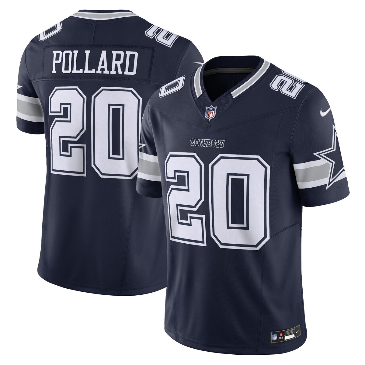 Tony Pollard Dallas Cowboys navy Vapor jersey