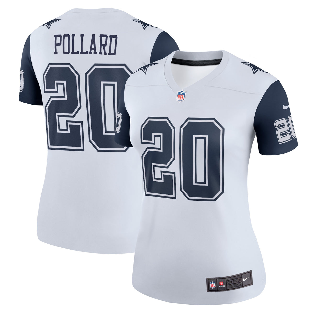 Tony Pollard Dallas Cowboys white Legend jersey