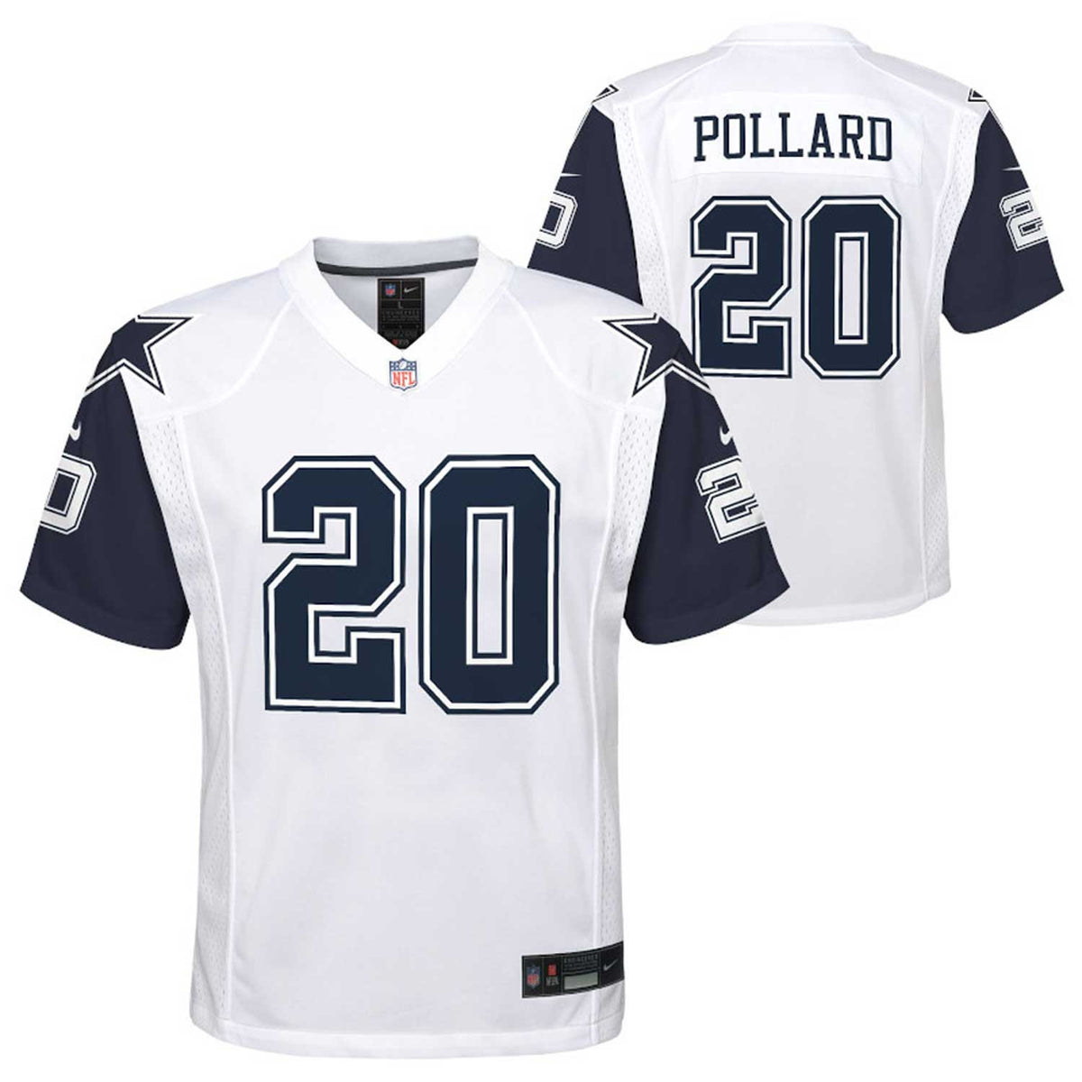 Tony Pollard Dallas Cowboys white Alternate jersey