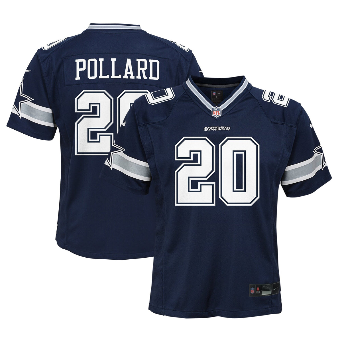 Tony Pollard Dallas Cowboys navy jersey