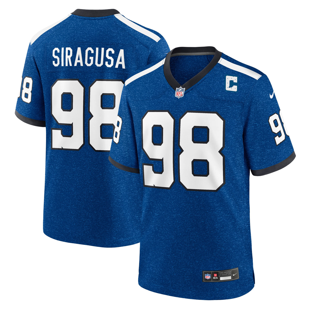 Tony Siragusa Indiana Nights Indianapolis Colts royal Alternate jersey