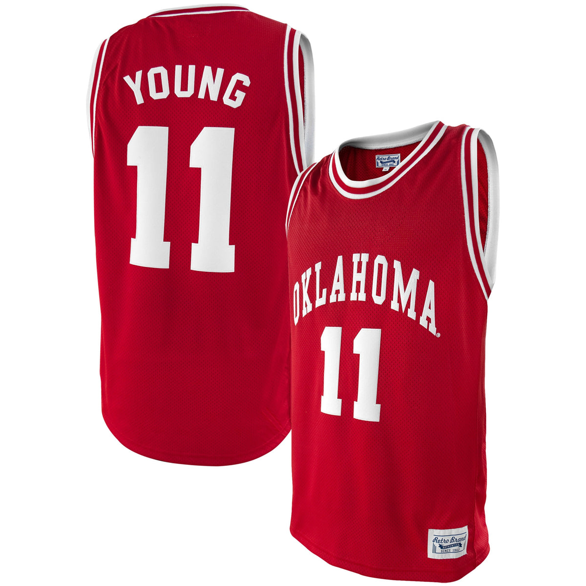 Trae Young Original Oklahoma Sooners crimson Retro jersey