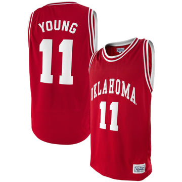 Trae Young Original Oklahoma Sooners crimson Retro jersey