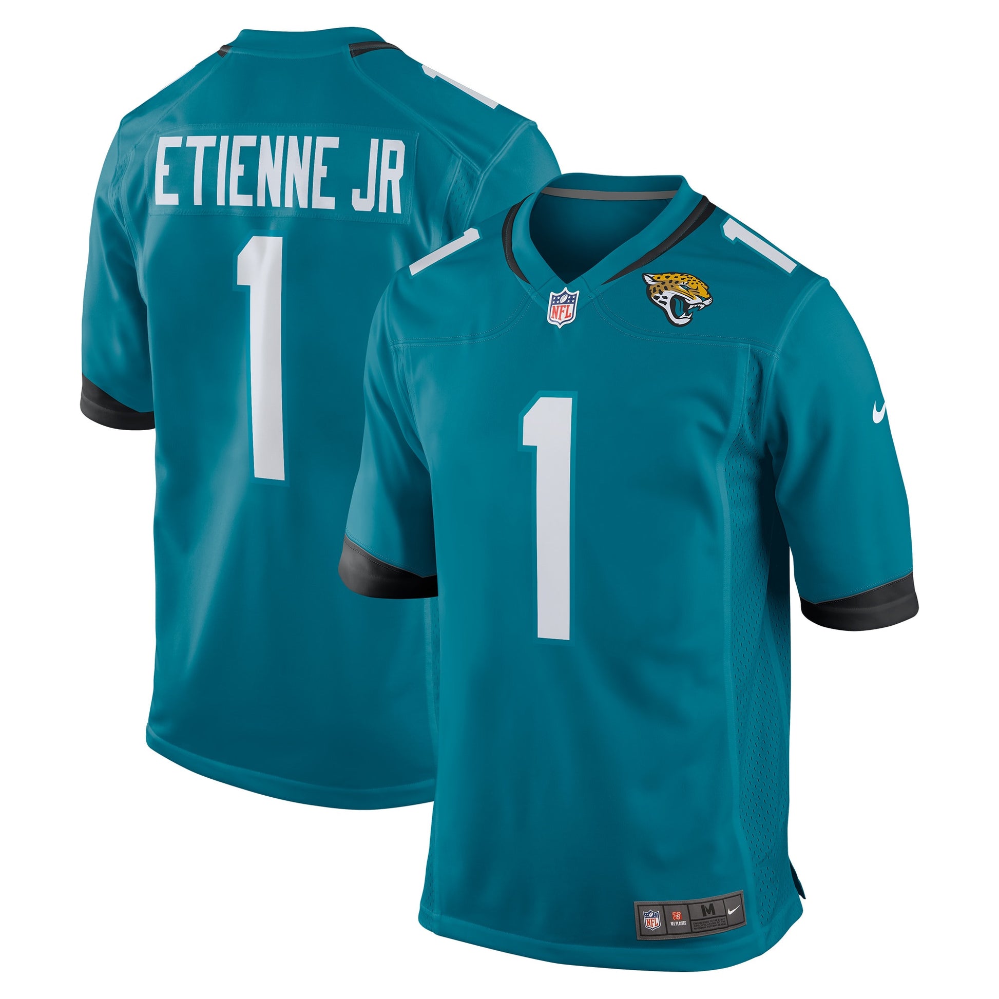 Travis Etienne Jacksonville Jaguars teal jersey