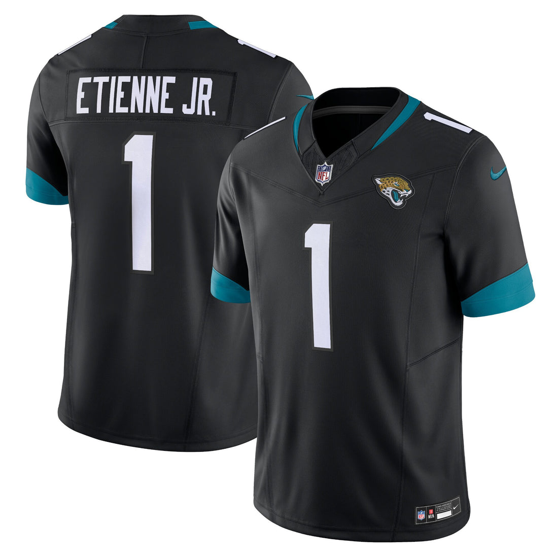 Travis Etienne Jacksonville Jaguars black Vapor jersey