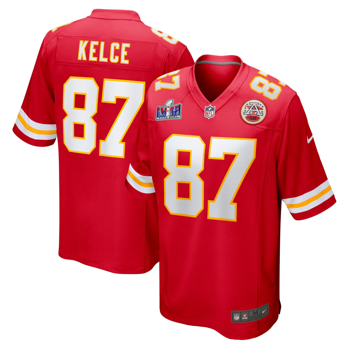 Travis Kelce Super Bowl Lviii Kansas City Chiefs red jersey